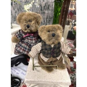 Russ Bears 6" Each Linsey And Gordon Teddy Bear Plush W/ Certificate Of Auth